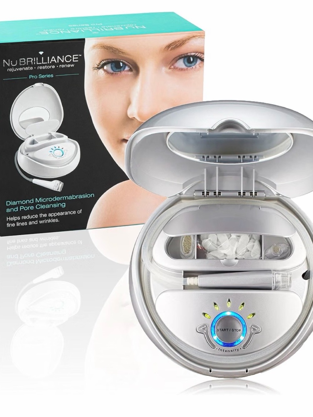 NuBrilliance Diamond Microdermabrasion Device - White New in Box